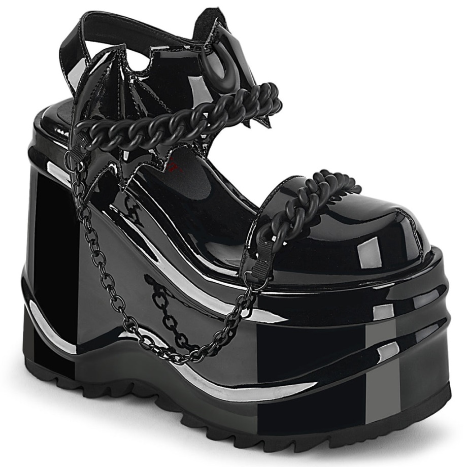 Wave-20 Black Patent Demonia Ireland