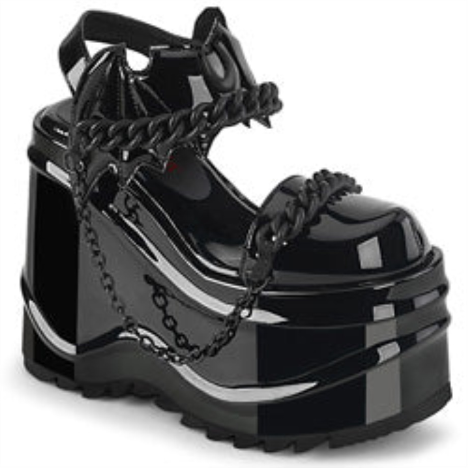 Wave-20 Black Patent Demonia Ireland