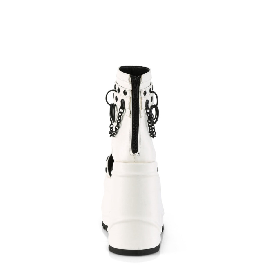 Wave-22 Demonia Ireland White Vegan Leather